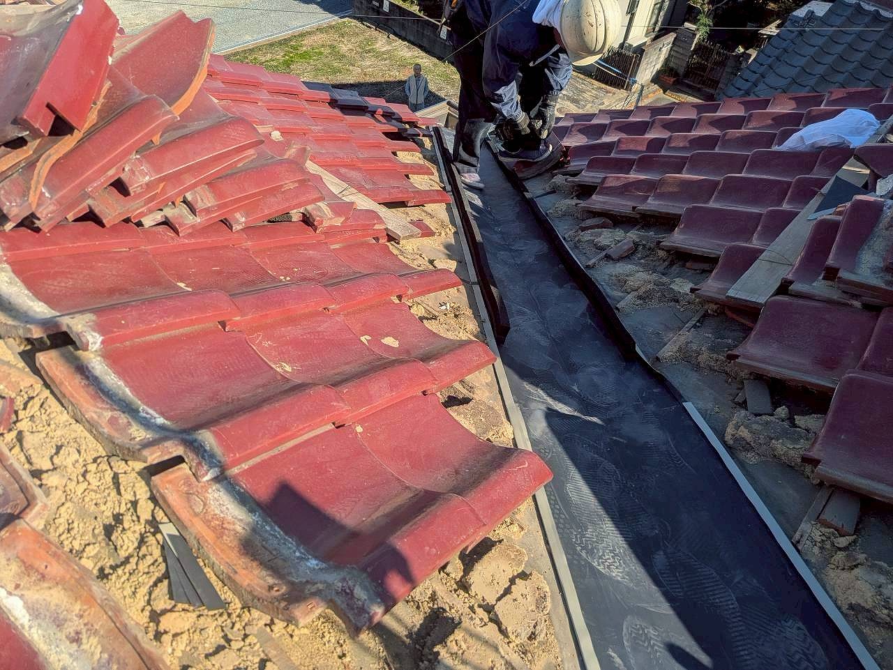 加古川市　谷板金の設置状況